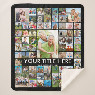 Couverture Sherpa Personnalisé 69 Photo Collage Couleur personnalisé