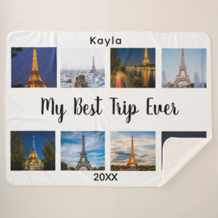 Couverture Sherpa Personnalisé 8 Photo Mon Meilleur Voyage