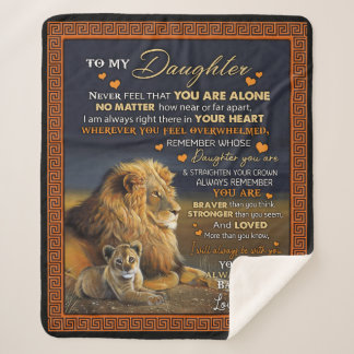 Couverture Sherpa Personnalisé À Ma Fille De Papa,