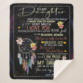 Couverture Sherpa Personnalisé À Ma Fille, L'Amour De Maman Dreamme