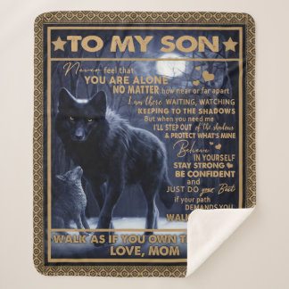 Couverture Sherpa Personnalisé À Mon Fils Cadeau Anniversaire,