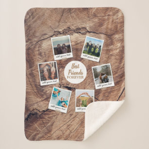 Couverture Sherpa Personnalisé Best Friends 6 Photo Collage personna