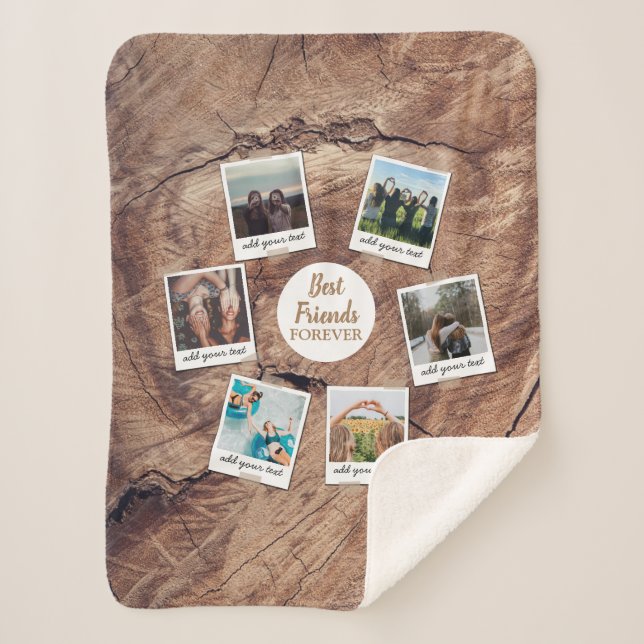 Couverture Sherpa Personnalisé Best Friends 6 Photo Collage personna (Devant)
