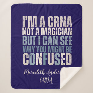 Couverture Sherpa Personnalisé Funny Nurse Anesthésie CRNA Cadeau