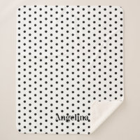 Personnalisé Moderne Noir et Blanc à pois