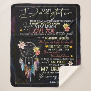 Couverture Sherpa Personnalisée À Ma Fille, L'Amour De Maman Rêve