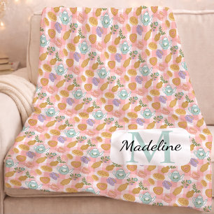 Couverture Sherpa personnalisée avec monogramme de