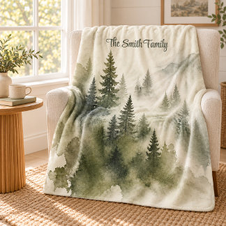 Couverture Sherpa personnalisée avec nom de famill