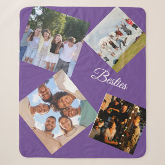 Couverture Sherpa personnalisée avec photo des mei