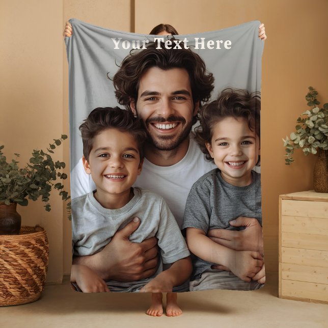 Couverture Sherpa personnalisée avec photo et text (Créateur téléchargé)