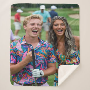 Couverture Sherpa Personnaliser et personnalisation de photo de golf