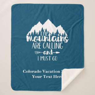 Couverture Sherpa Personnaliser les montagnes appellent et je dois y