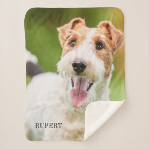 Couverture Sherpa Personnaliser Nom de l'animal Type de photo