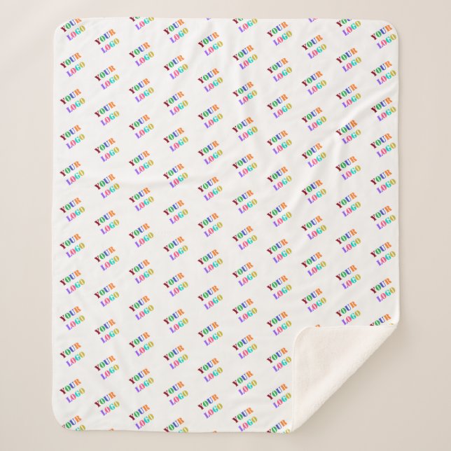 Couverture Sherpa Personnalisez votre logo Sherpa Blanket Modèle (Devant)