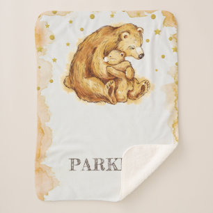 Couverture Sherpa Personnalité du Watercolor Bear Nursery