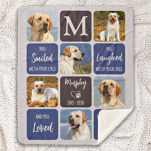 Couverture Sherpa Pet Loss Chien Memorial Personnalisé Design modern