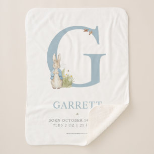 Couverture Sherpa Peter Rabbit Lettre personnalisée G