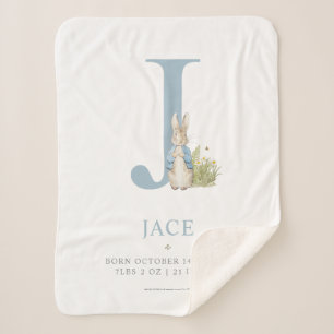 Couverture Sherpa Peter Rabbit Lettre personnalisée J