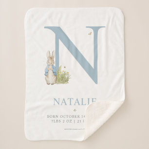 Couverture Sherpa Peter Rabbit Lettre personnalisée N