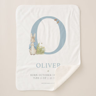 Couverture Sherpa Peter Rabbit Lettre personnalisée O