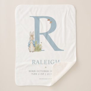 Couverture Sherpa Peter Rabbit   Lettre personnalisée R