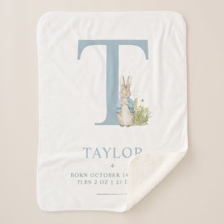Couverture Sherpa Peter Rabbit | Lettre personnalisée T