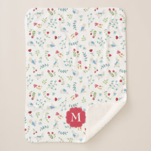 Couverture Sherpa Peter Rabbit   Motif de forêt aquarelle