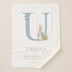Couverture Sherpa Peter Rabbit Personalized Letter U
