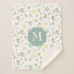 Couverture Sherpa Peter Rabbit | Woodland Watercolor Pattern<br><div class="desc">This cute pattern features Peter Rabbit among forest leaves and polka dots.  Personalize by adding your name or monogram.</div>