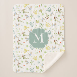 Couverture Sherpa Peter Rabbit | Woodland Watercolor Pattern