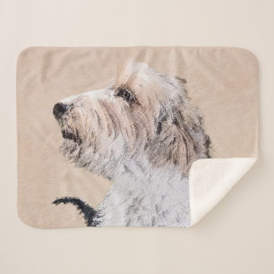 Couverture Sherpa Petit Basset Griffon Vendéen Peinture - Chien Art