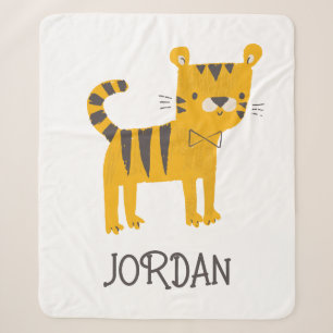 Couverture Sherpa Petit homme Cravate Tiger Bow