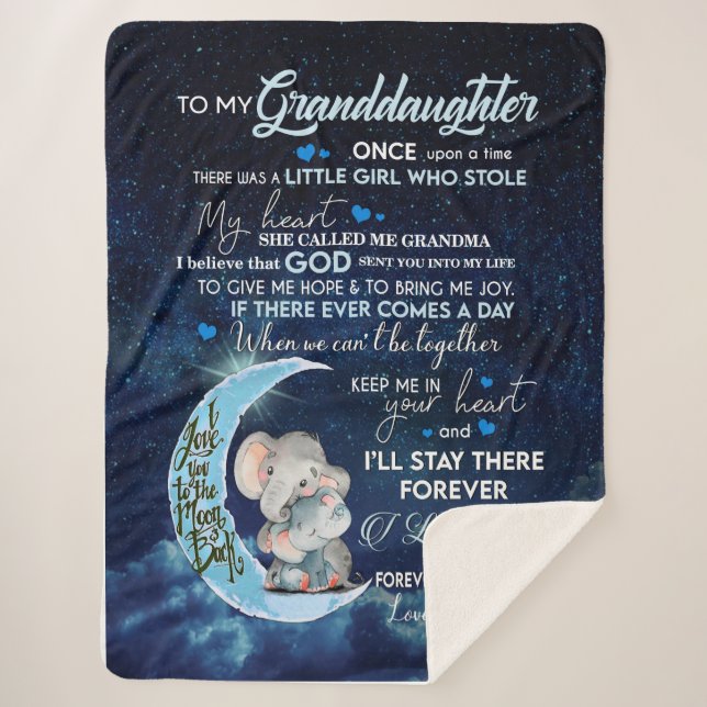 Couverture Sherpa Petites-filles amantes | Lettre à ma petite-fille (Devant)