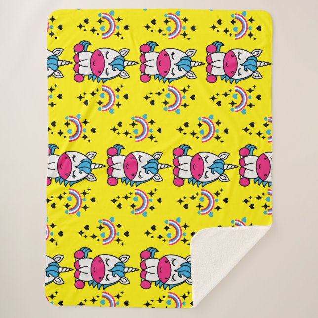Couverture Sherpa Petites filles Unicorn Pony (Devant)