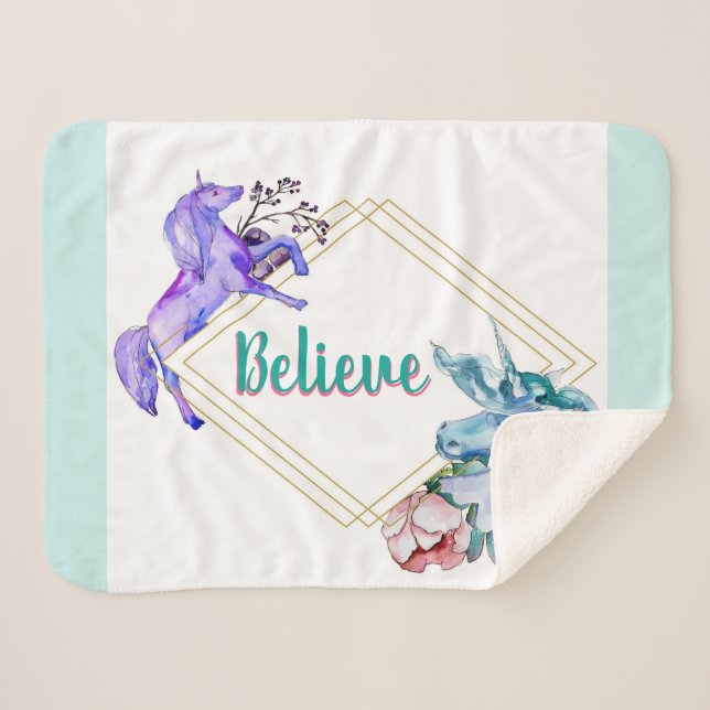 Couverture Sherpa Petites licornes de confiance (Devant (Horizontal))
