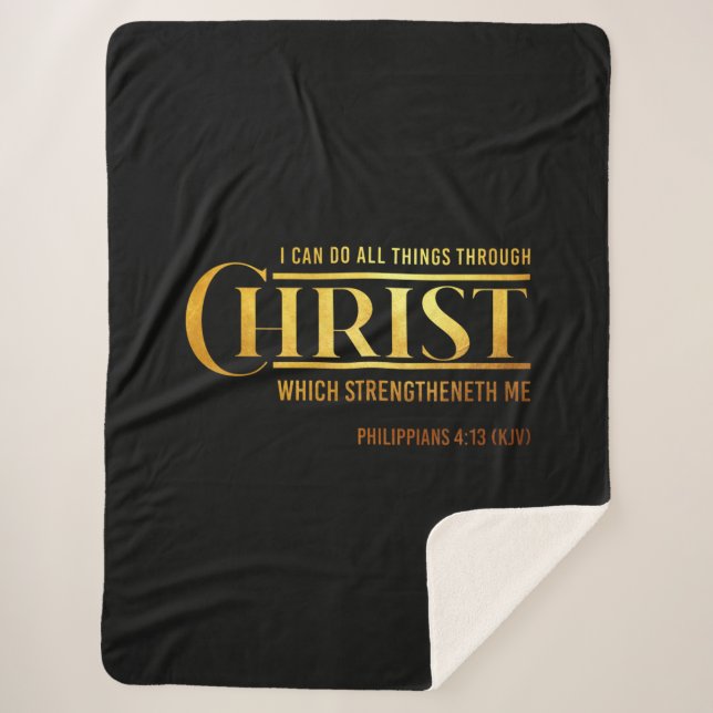 Couverture Sherpa Philippiens 4:13 Bible Verse KJV Citation (Devant)