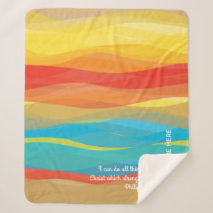 Couverture Sherpa Philippiens 4:13 Waves du désert Sherpa Blanket