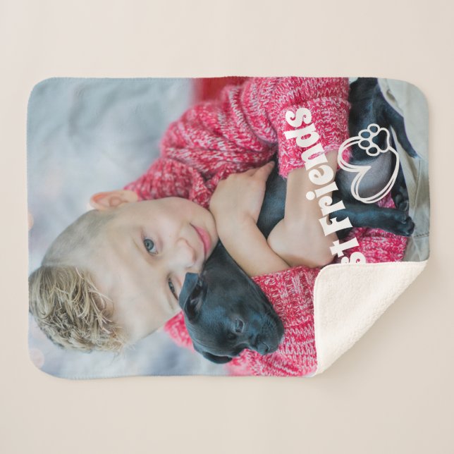 Couverture Sherpa Photo Best Friend Dog (Devant (Horizontal))