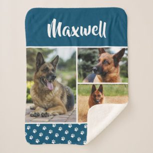 Couverture Sherpa Photo Collage de photos de chien Pet Lover Pawprin