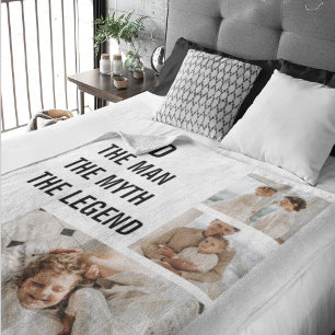 Couverture Sherpa Photo Collage moderne Cadeau papa