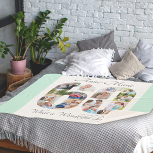 Couverture Sherpa Photo Collage Numéro 60 Forme Monnaie 60e Annivers