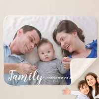 Photo de famille personnalisée Script moderne pers
