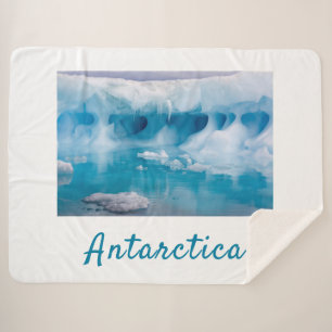 Couverture Sherpa Photo de l'iceberg Antarctique avec texte