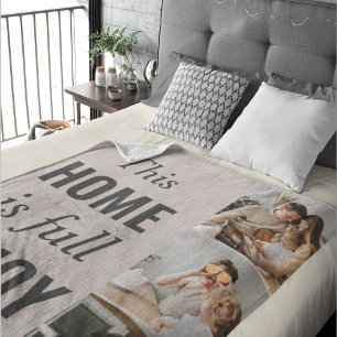 Couverture Sherpa Photo Famille Couple Moderne & Citation Famille