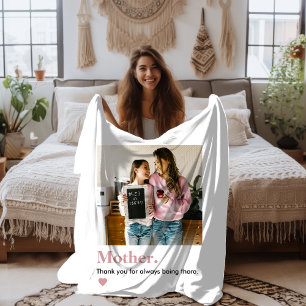 Couverture Sherpa Photo personnalisée de maman Merci