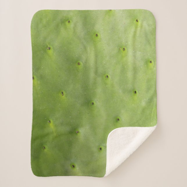 Couverture Sherpa Photo verte botanique tropicale de cactus (Devant)