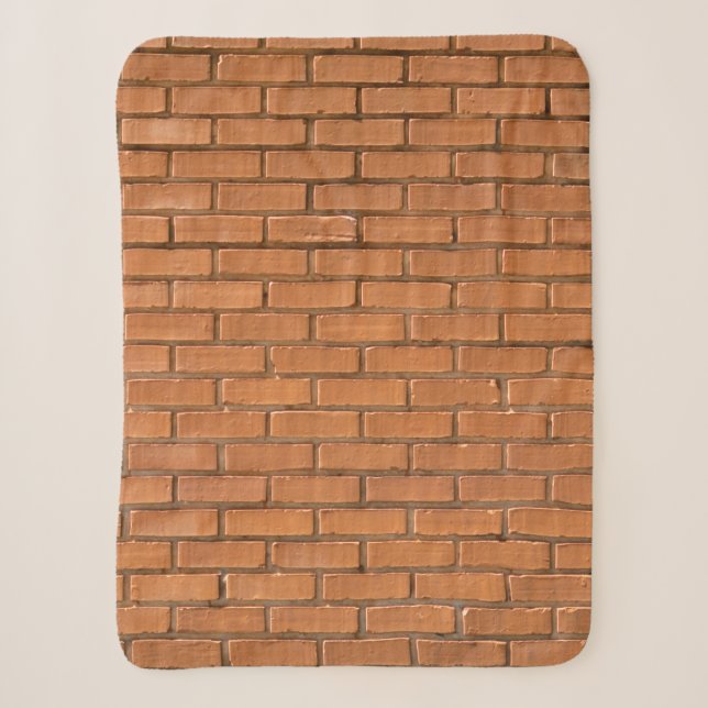 Couverture Sherpa Photographie de closeup de mur de briques brunes (Devant)