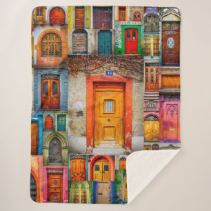 Couverture Sherpa Photographie vintage unique moderne d'art de porte