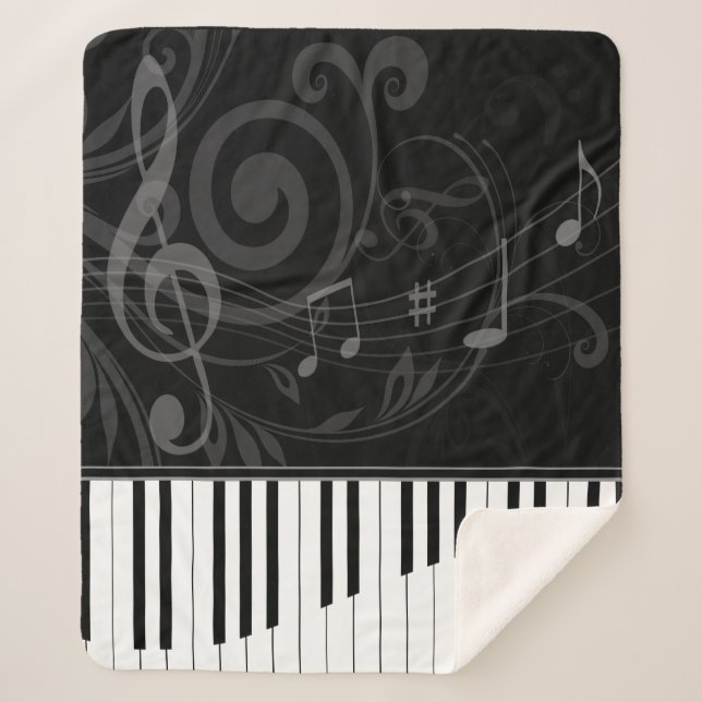 Couverture Sherpa Piano fantasque et notes musicales (Devant)