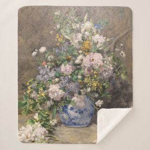 Couverture Sherpa Pierre-Auguste Renoir Bouquet de printemps